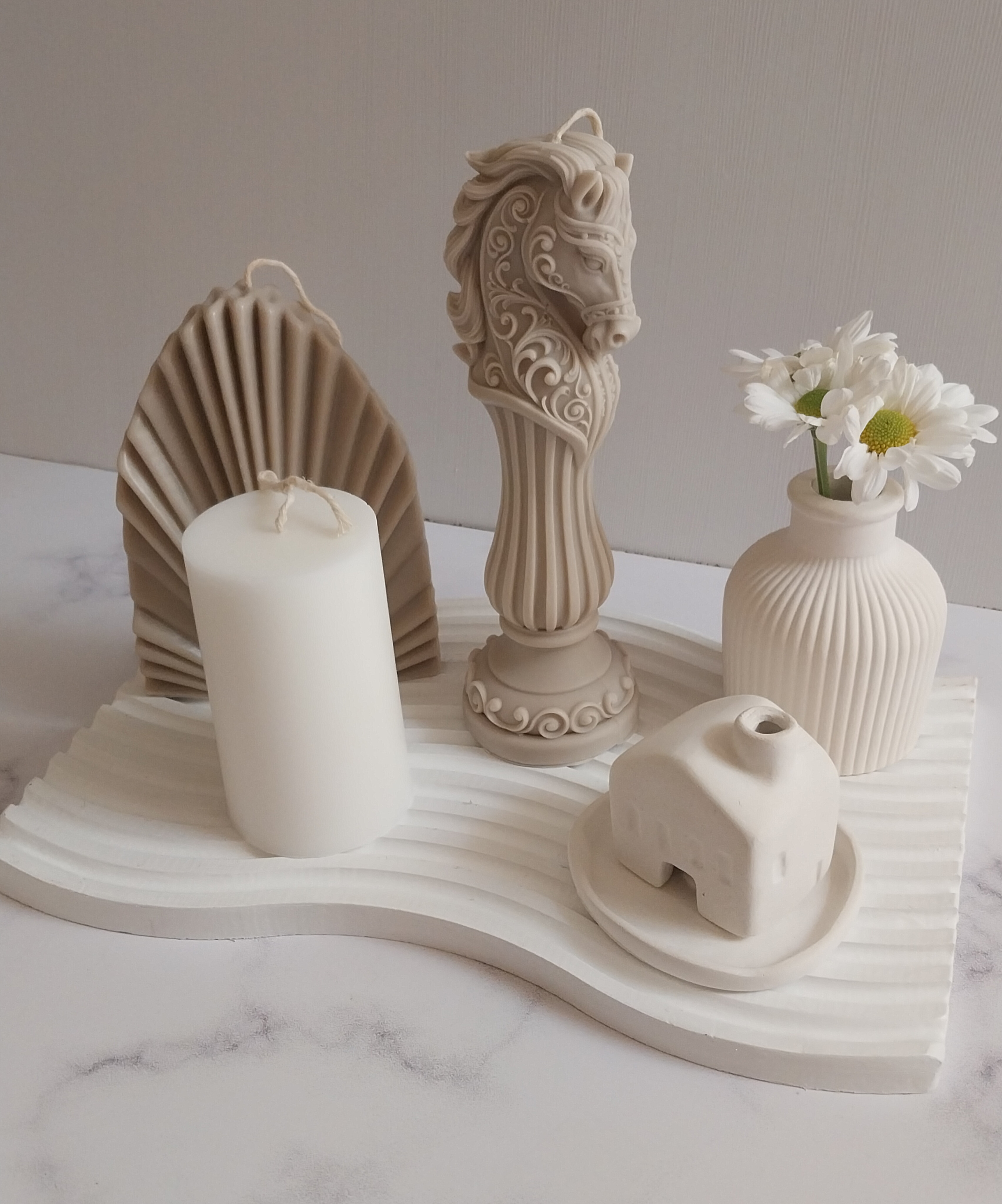 ست شمع ژورنالی نسکافه ای سفید